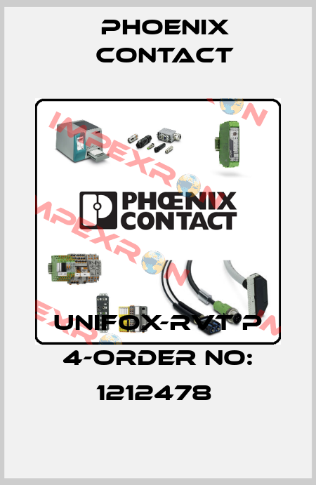 UNIFOX-RVT P 4-ORDER NO: 1212478  Phoenix Contact