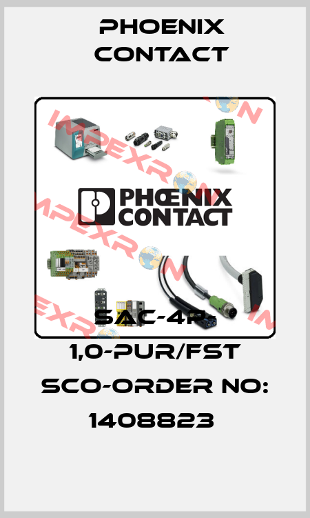 SAC-4P- 1,0-PUR/FST SCO-ORDER NO: 1408823  Phoenix Contact