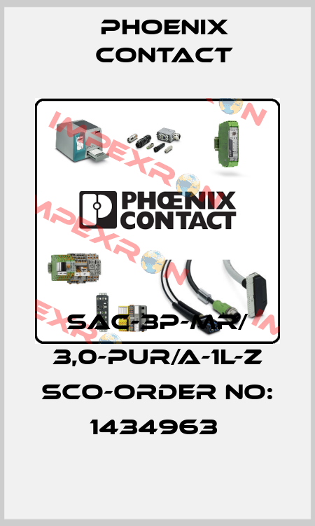 SAC-3P-MR/ 3,0-PUR/A-1L-Z SCO-ORDER NO: 1434963  Phoenix Contact