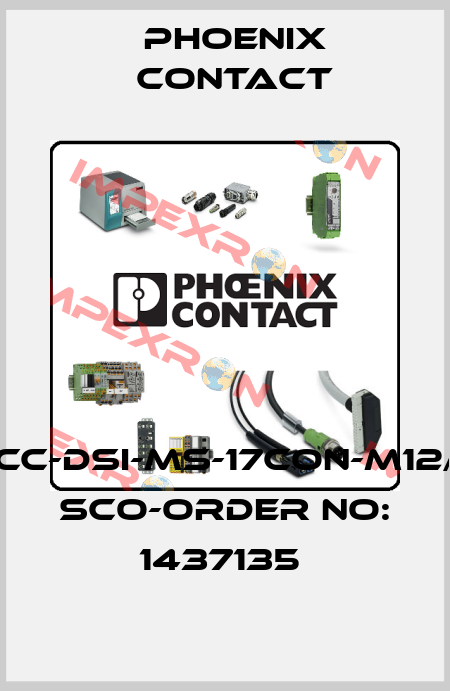 SACC-DSI-MS-17CON-M12/0,5 SCO-ORDER NO: 1437135  Phoenix Contact