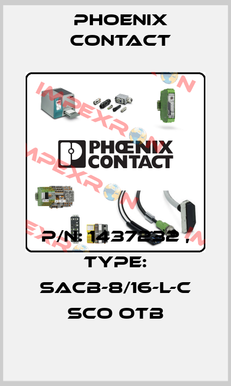 P/N: 1437232 , Type: SACB-8/16-L-C SCO OTB Phoenix Contact