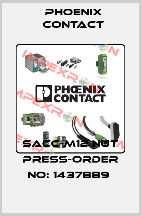 SACC-M12 NUT PRESS-ORDER NO: 1437889  Phoenix Contact