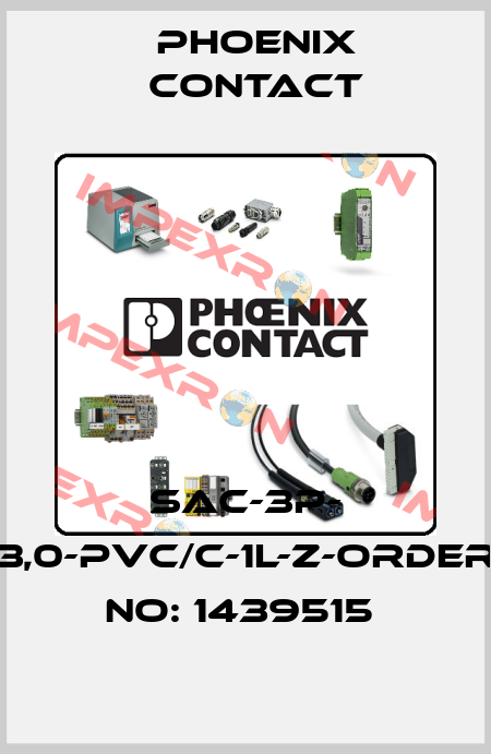 SAC-3P- 3,0-PVC/C-1L-Z-ORDER NO: 1439515  Phoenix Contact