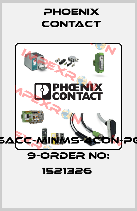 SACC-MINMS-4CON-PG 9-ORDER NO: 1521326  Phoenix Contact