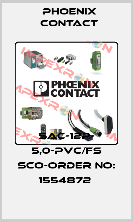 SAC-12P- 5,0-PVC/FS SCO-ORDER NO: 1554872  Phoenix Contact