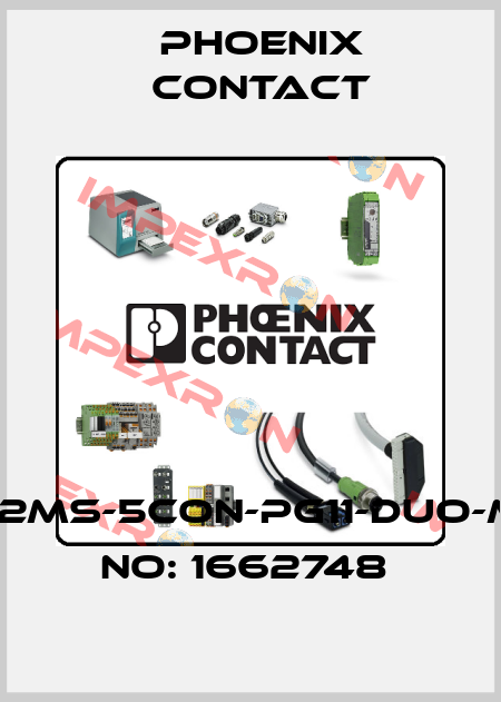 SACC-M12MS-5CON-PG11-DUO-M-ORDER NO: 1662748  Phoenix Contact