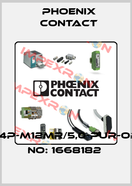 SAC-4P-M12MR/5,0-PUR-ORDER NO: 1668182  Phoenix Contact