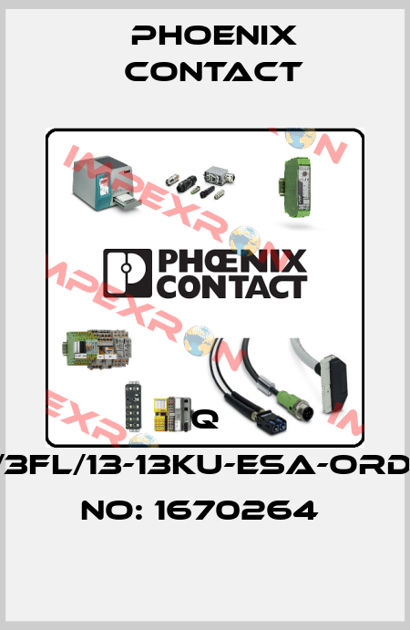 Q 1,5/3FL/13-13KU-ESA-ORDER NO: 1670264  Phoenix Contact