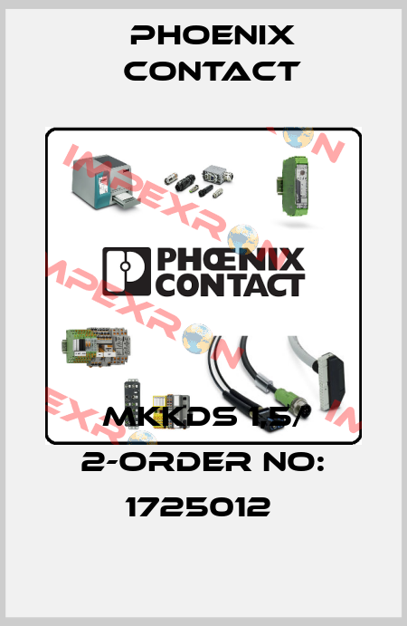 MKKDS 1,5/ 2-ORDER NO: 1725012  Phoenix Contact