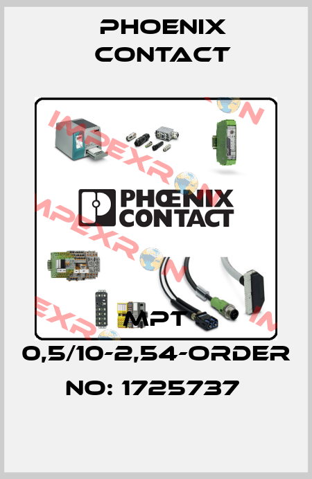 MPT 0,5/10-2,54-ORDER NO: 1725737  Phoenix Contact