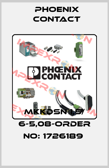 MKKDSN 1,5/ 6-5,08-ORDER NO: 1726189  Phoenix Contact