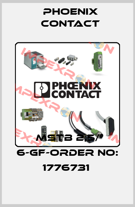 MSTB 2,5/ 6-GF-ORDER NO: 1776731  Phoenix Contact