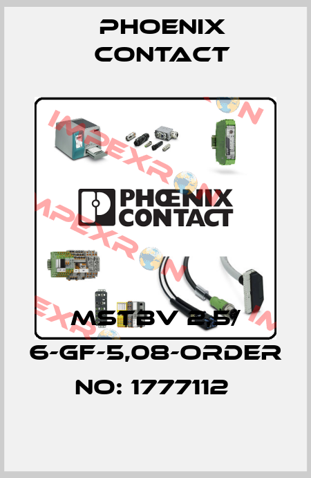 MSTBV 2,5/ 6-GF-5,08-ORDER NO: 1777112  Phoenix Contact