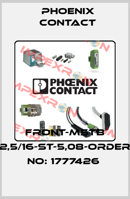 FRONT-MSTB 2,5/16-ST-5,08-ORDER NO: 1777426  Phoenix Contact