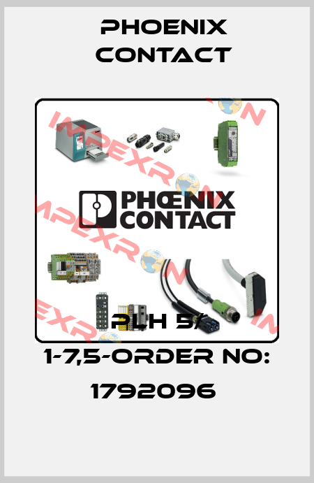PLH 5/ 1-7,5-ORDER NO: 1792096  Phoenix Contact