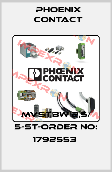 MVSTBW 2,5/ 5-ST-ORDER NO: 1792553  Phoenix Contact