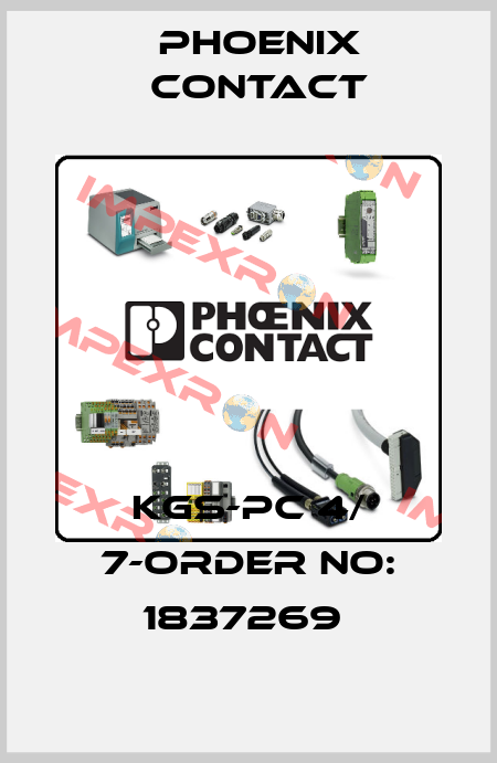 KGS-PC 4/ 7-ORDER NO: 1837269  Phoenix Contact