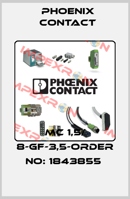 MC 1,5/ 8-GF-3,5-ORDER NO: 1843855  Phoenix Contact