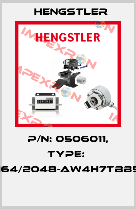 P/N: 0506011, Type:  RI64/2048-AW4H7TBB5-I  Hengstler