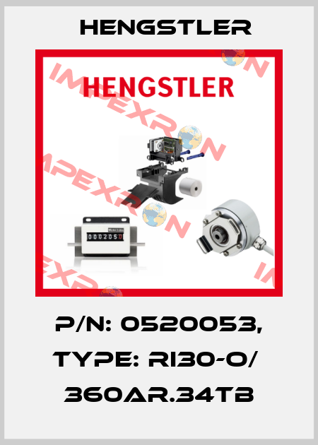 p/n: 0520053, Type: RI30-O/  360AR.34TB Hengstler