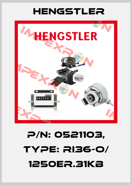 p/n: 0521103, Type: RI36-O/ 1250ER.31KB Hengstler