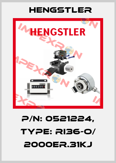 p/n: 0521224, Type: RI36-O/ 2000ER.31KJ Hengstler