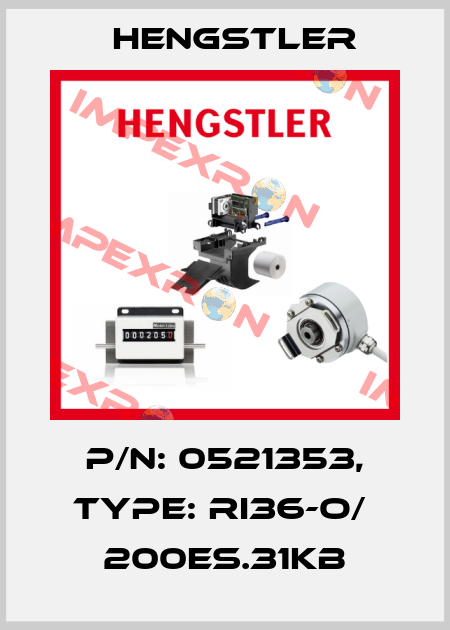 p/n: 0521353, Type: RI36-O/  200ES.31KB Hengstler