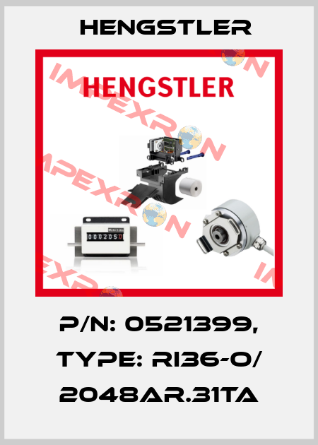 p/n: 0521399, Type: RI36-O/ 2048AR.31TA Hengstler