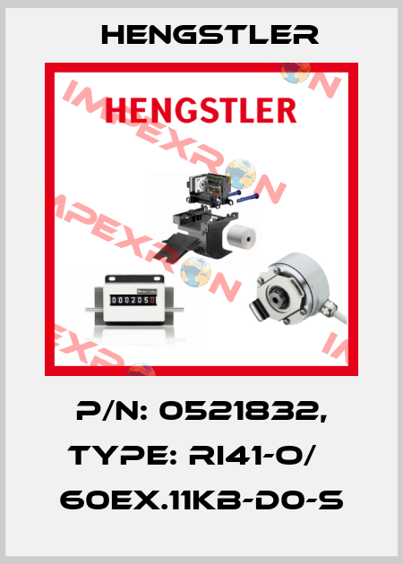 p/n: 0521832, Type: RI41-O/   60EX.11KB-D0-S Hengstler