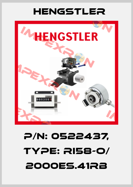 p/n: 0522437, Type: RI58-O/ 2000ES.41RB Hengstler