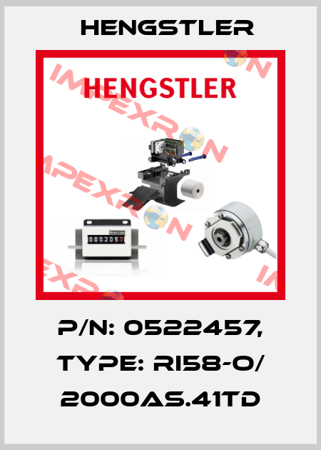 p/n: 0522457, Type: RI58-O/ 2000AS.41TD Hengstler
