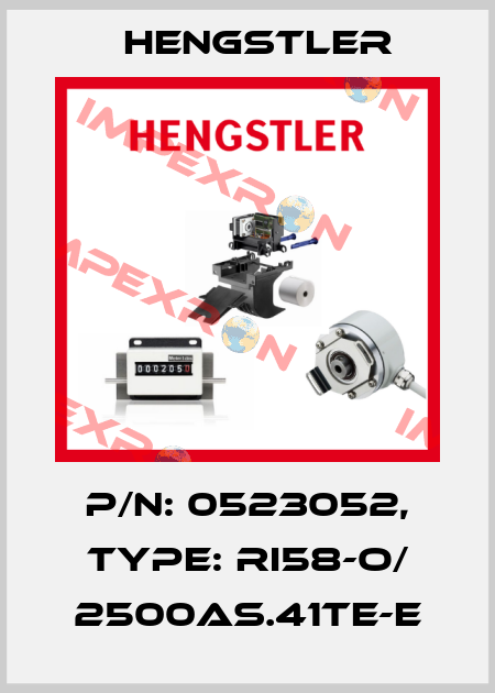 p/n: 0523052, Type: RI58-O/ 2500AS.41TE-E Hengstler