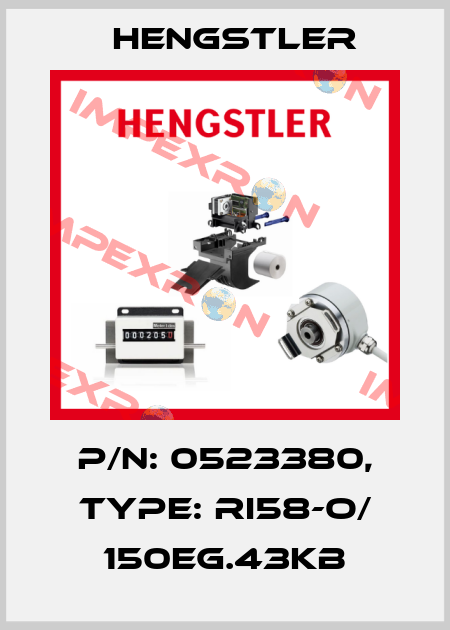 p/n: 0523380, Type: RI58-O/ 150EG.43KB Hengstler