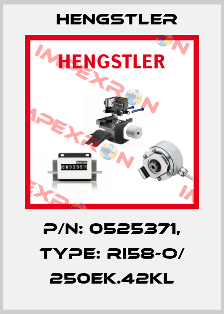 p/n: 0525371, Type: RI58-O/ 250EK.42KL Hengstler