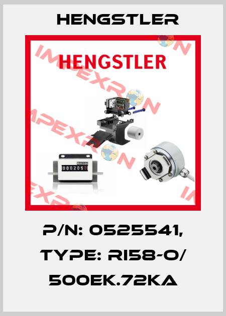 p/n: 0525541, Type: RI58-O/ 500EK.72KA Hengstler