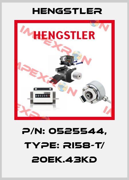 p/n: 0525544, Type: RI58-T/ 20EK.43KD Hengstler