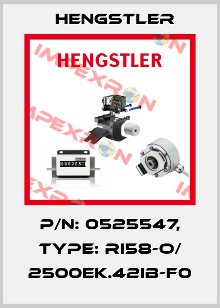 p/n: 0525547, Type: RI58-O/ 2500EK.42IB-F0 Hengstler