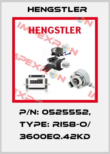p/n: 0525552, Type: RI58-O/ 3600EQ.42KD Hengstler