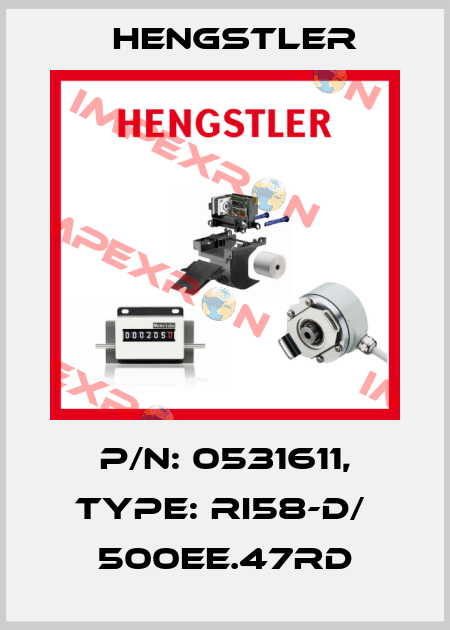 p/n: 0531611, Type: RI58-D/  500EE.47RD Hengstler
