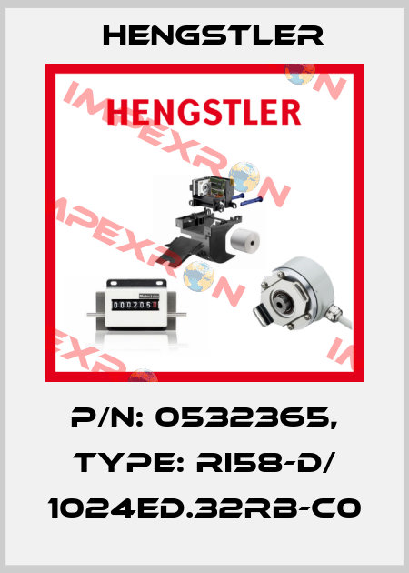 p/n: 0532365, Type: RI58-D/ 1024ED.32RB-C0 Hengstler