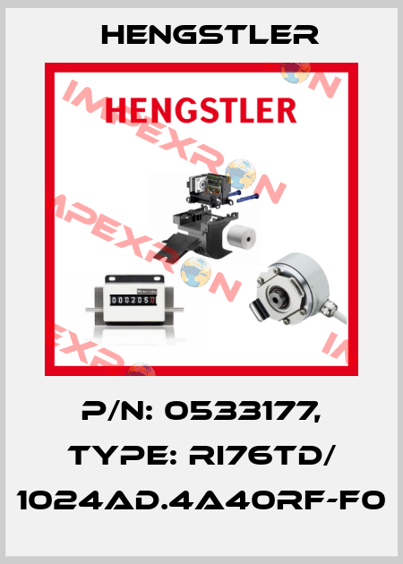 p/n: 0533177, Type: RI76TD/ 1024AD.4A40RF-F0 Hengstler