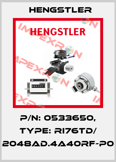p/n: 0533650, Type: RI76TD/ 2048AD.4A40RF-P0 Hengstler
