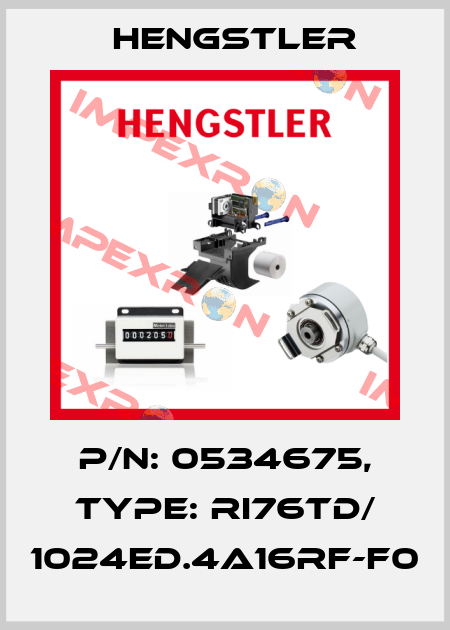 p/n: 0534675, Type: RI76TD/ 1024ED.4A16RF-F0 Hengstler