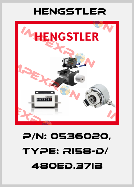p/n: 0536020, Type: RI58-D/  480ED.37IB Hengstler