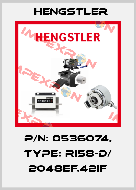 p/n: 0536074, Type: RI58-D/ 2048EF.42IF Hengstler