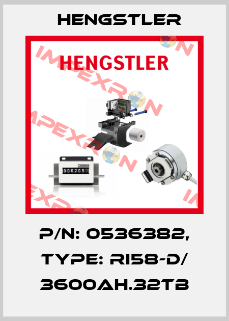 p/n: 0536382, Type: RI58-D/ 3600AH.32TB Hengstler