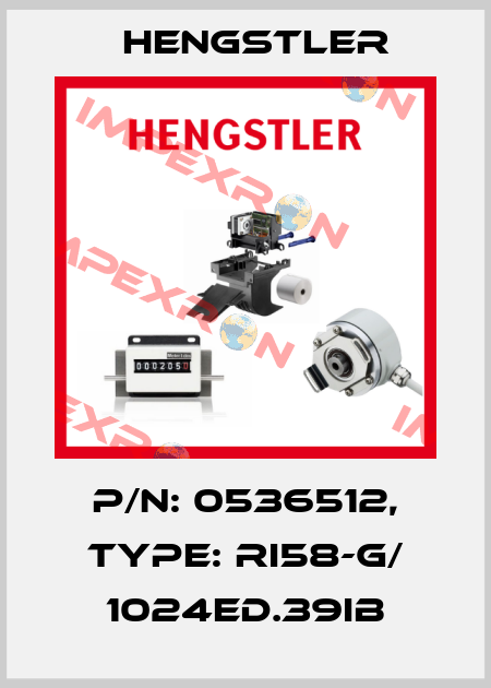 p/n: 0536512, Type: RI58-G/ 1024ED.39IB Hengstler