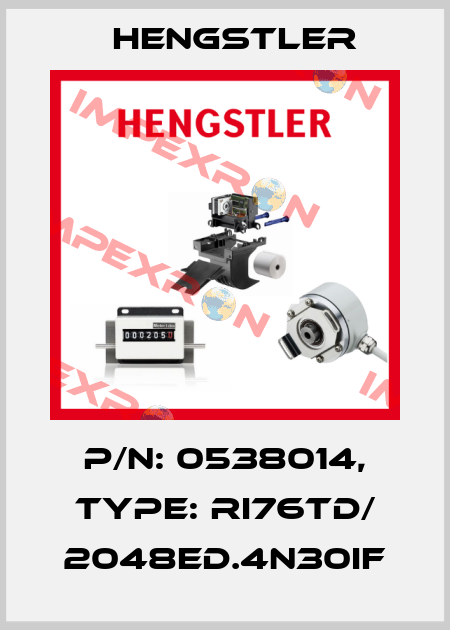 p/n: 0538014, Type: RI76TD/ 2048ED.4N30IF Hengstler