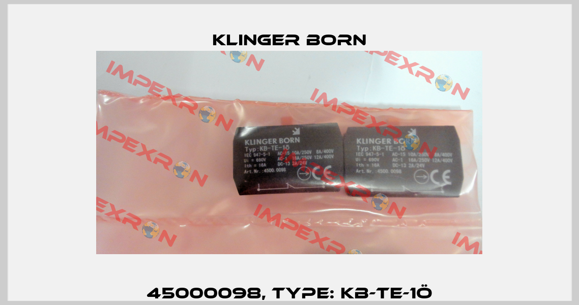 45000098, Type: KB-TE-1Ö Klinger Born