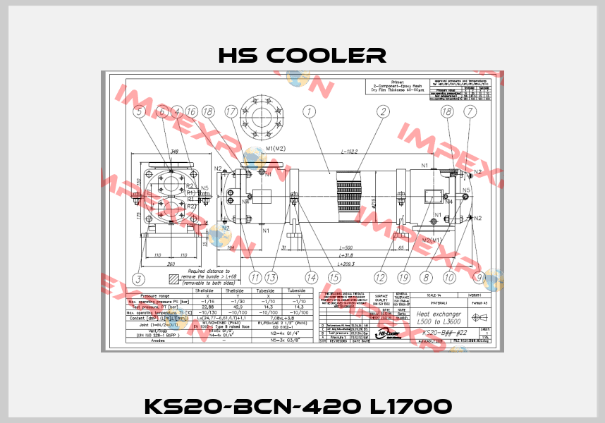 KS20-BCN-420 L1700  HS Cooler